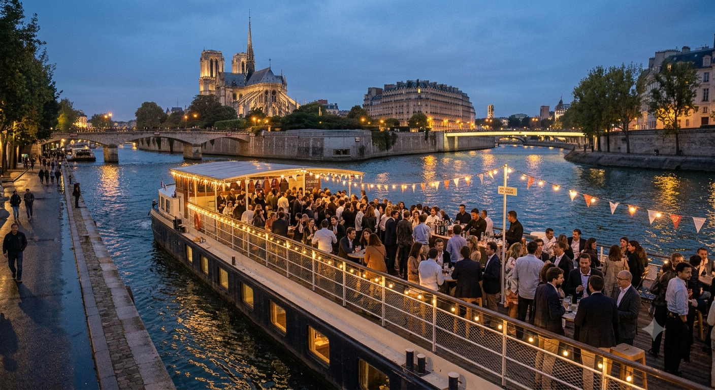 EVJF et EVG en croisière festive sur une péniche à Paris